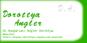 dorottya angler business card